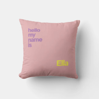 Hello new baby girl pink Personalized New Cushion