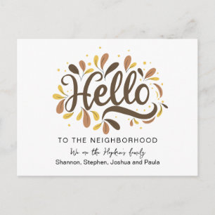 Hello new Neighbour Card Family Introduction