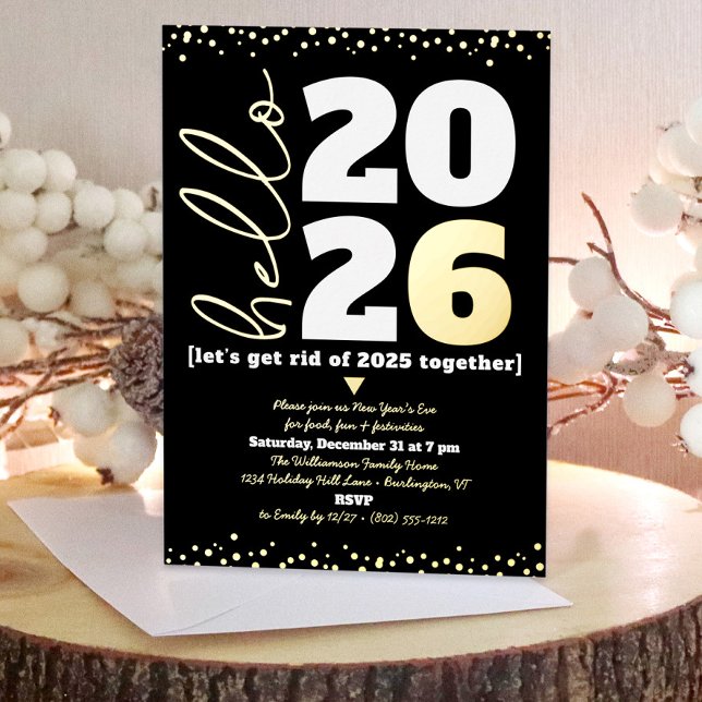 Hello New Year Script Custom Year Black Real Gold  (Creator Uploaded)