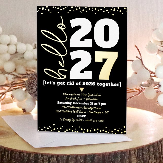 Hello New Year Script Custom Year Black Real Gold  (Creator Uploaded)