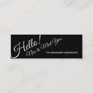 Hello! Nice to Meet You! Profile Business Card