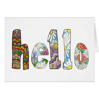 Hello note card
