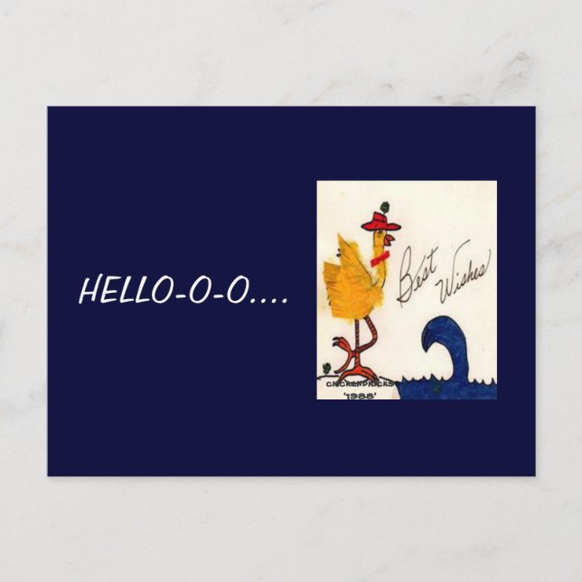 HELLO-O-O....Best Wishes!     Postcard (Front)
