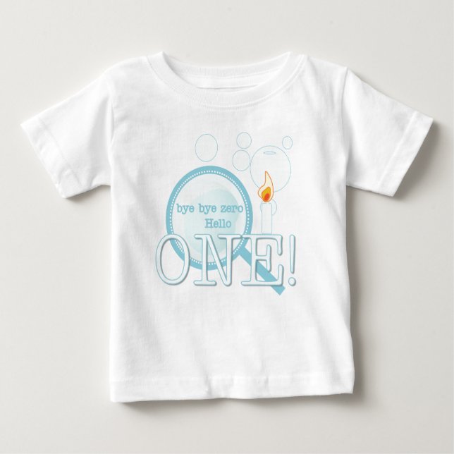 Hello One First Birthday Baby T-Shirt (Front)