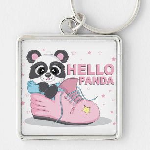 Hello Panda Key Ring