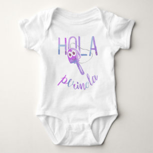 Hello Perinola Phrases of Venezuela Purpura Baby Bodysuit