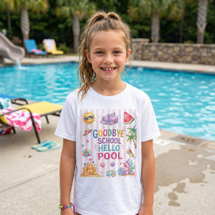 Hello Pool Party Stripes T-Shirt