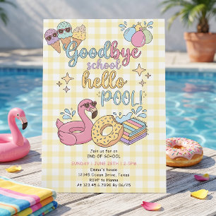 Hello Pool Party Yellow Caro Invitation