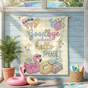 Hello Pool Party Yellow Caro Tapestry