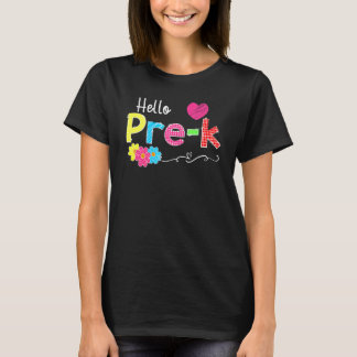 Hello Pre K Back To School  1st Day Teacher Kids O T-Shirt