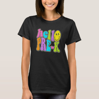 Hello Pre K  Back To School Teacher Student Boy Gi T-Shirt