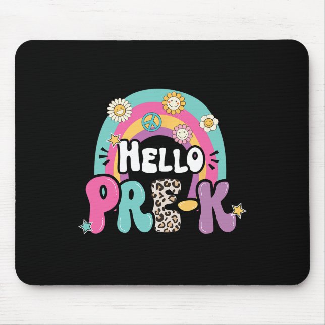 Hello Pre-K Back To School Teachers Kids First Day Mouse Pad (Front)