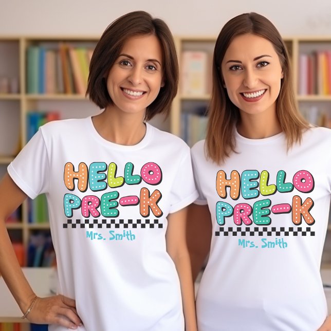 Hello Pre-K Customisable Tshirt (Creator Uploaded)