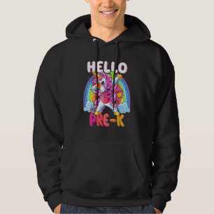 Hello PRE K Dabbing Unicorn Back To School Girl Hoodie