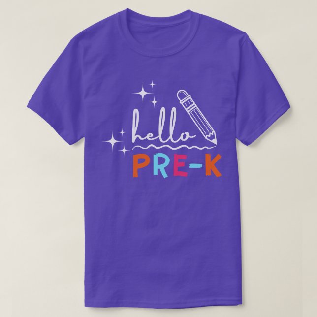 Hello Pre K Grade 2 T-Shirt (Design Front)