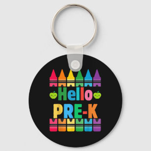Hello Pre-k Pencils Back To School Teacher Student Key Ring
