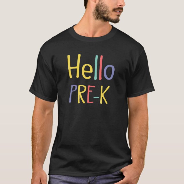 Hello Pre K Preschool T-Shirt (Front)