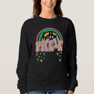 Hello Pre K Student Boho Rainbow First Day Of Scho Sweatshirt