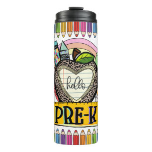 Hello Pre-K Teacher Appreciation Thermal Tumbler
