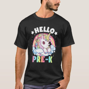 Hello Pre K Teacher Unicorn Back To School Girls T-Shirt