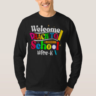 Hello Pre K Team PreK Back to School Teacher Girls T-Shirt
