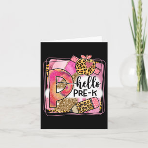 Hello Pre-k Team Prek Byck To School Teacher Girls Card