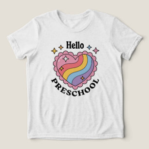 Hello Preschool Back to School Preschool Tri-Blend Shirt