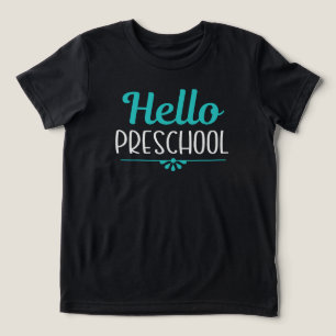Hello Preschool First Day of School Teacher Tri-Blend Shirt