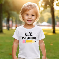 Hello Preschool First Day Pencil