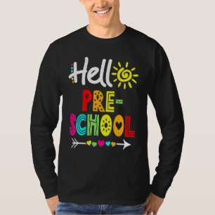 Hello Preschool Fun Back to School Teacher Student T-Shirt
