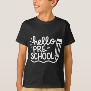 Hello Preschool Kids Back to School Outfits for Gi T-Shirt