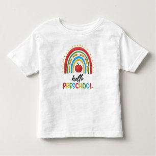 Hello Preschool Pre School Rainbow Back To School Toddler T-Shirt