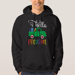 Hello Preschool Teacher Kids Back To School Pre K Hoodie