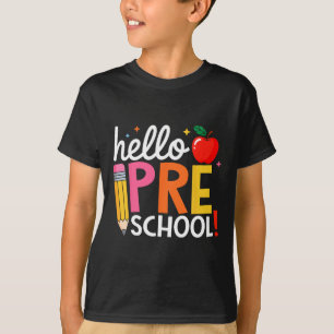 Hello Preschool Teacher Team Pre K Back To School  T-Shirt