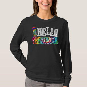 Hello Preschool Tie Dye Back To School Boys Girls T-Shirt