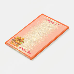 Hello Pumpkin Autumn Customise Text and Colour Post-it Notes