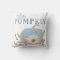Hello Pumpkin Blue Throw Pillow for Fall Decor