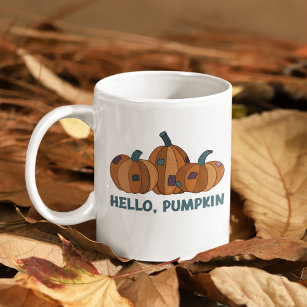 Hello, Pumpkin Fall Autumn Graphic Coffee Mug