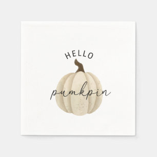 Hello Pumpkin - Fall, autumn Napkin