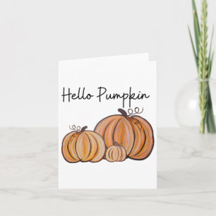 Hello Pumpkin Fall Halloween Graphic Card