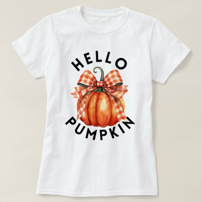 Hello Pumpkin | Fall Harvest Joy T-Shirt (Design Front)