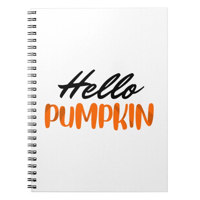 Hello Pumpkin Fall Season Autumn Notebook (Front)