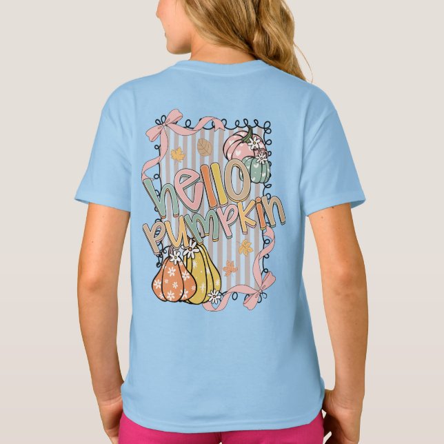 Hello Pumpkin Fall season T-Shirt (Back)
