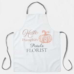 Hello Pumpkin Halloween Florist Business Branding Apron