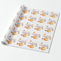 Hello Pumpkin Holiday Gift Wrap