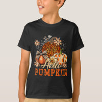 Hello Pumpkin Leopard Print For Fall Thanksgiving 