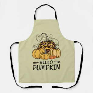Hello Pumpkin Lover Fall Season Autumn Thanksgivin Apron