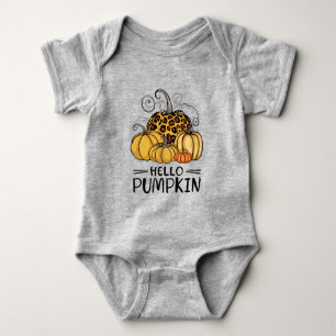Hello Pumpkin Lover Fall Season Autumn Thanksgivin Baby Bodysuit