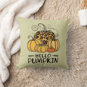 Hello Pumpkin Lover Fall Season Autumn Thanksgivin Cushion