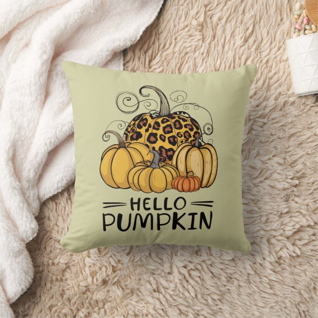 Hello Pumpkin Lover Fall Season Autumn Thanksgivin Cushion (Blanket)